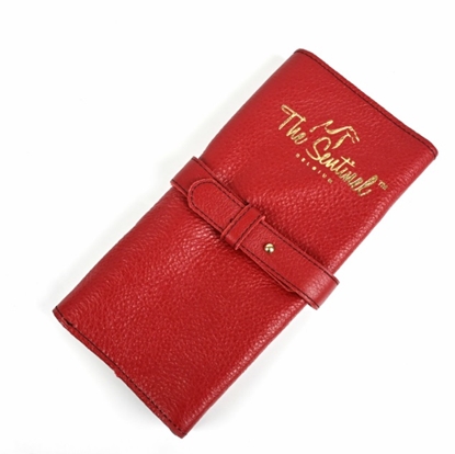 Picture of The Sentinel Leather Pouch Ruby Red